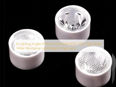 8 góc chiếu sáng Φ15mm Kích thước 3030/3535 đèn LED công suất cao Kháng nước Đáng cân đơn ống kính