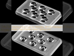 124x75mm 8 trong 1 ống kính cho 7070LED, góc chùm 30 ° / 55 ° / T3M, ống kính chiếu sáng đường phố hiệu quả cao