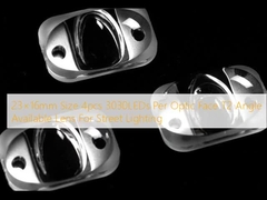 23 × 16mm Kích thước 4pcs 3030LED Per Optic Face T2 Angle Available Lens For Street Lighting