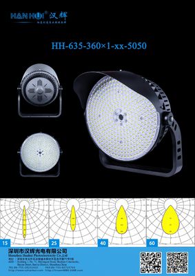 High Efficiency 360 In 1 pcs 3737&5050 LEDs 15°/25°/40°/60° Angles Available Waterproof Anti-Glare Stadium Lighting Lens
