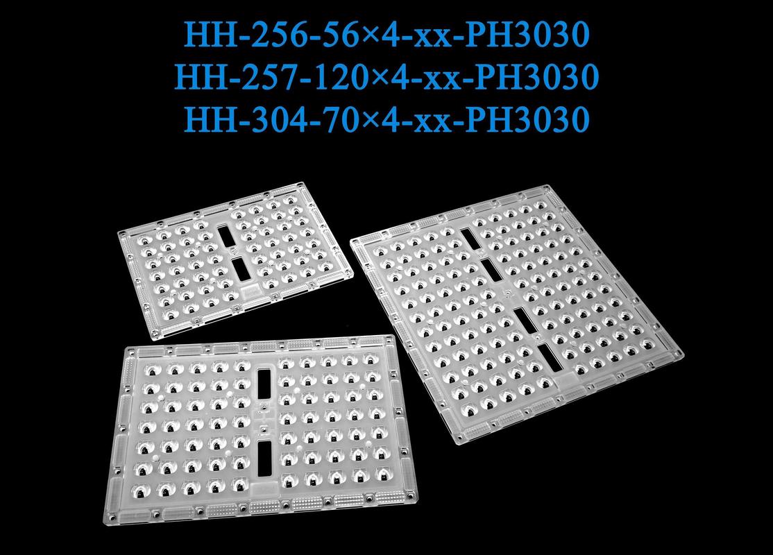 Parking Lot Light Lens 224pcs 3030LEDs 240×165mm Size Low Glare Uniform Lighting Lens